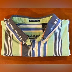 Vintage 90s Fila Sport Men’s Shirt Size XL Performance Poplin Long Sleeve Neon